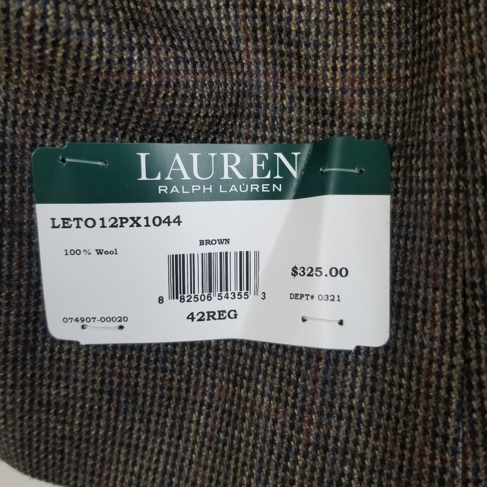 Lauren Ralph Lauren Wool Blazer 42 Reg NWT - Picture 6 of 10